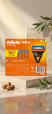 Gillette Fusion5 Razor Blades Refill Cartridges - 8 Count Pack + Flexible Handle - For a Close and Comfortable Shave