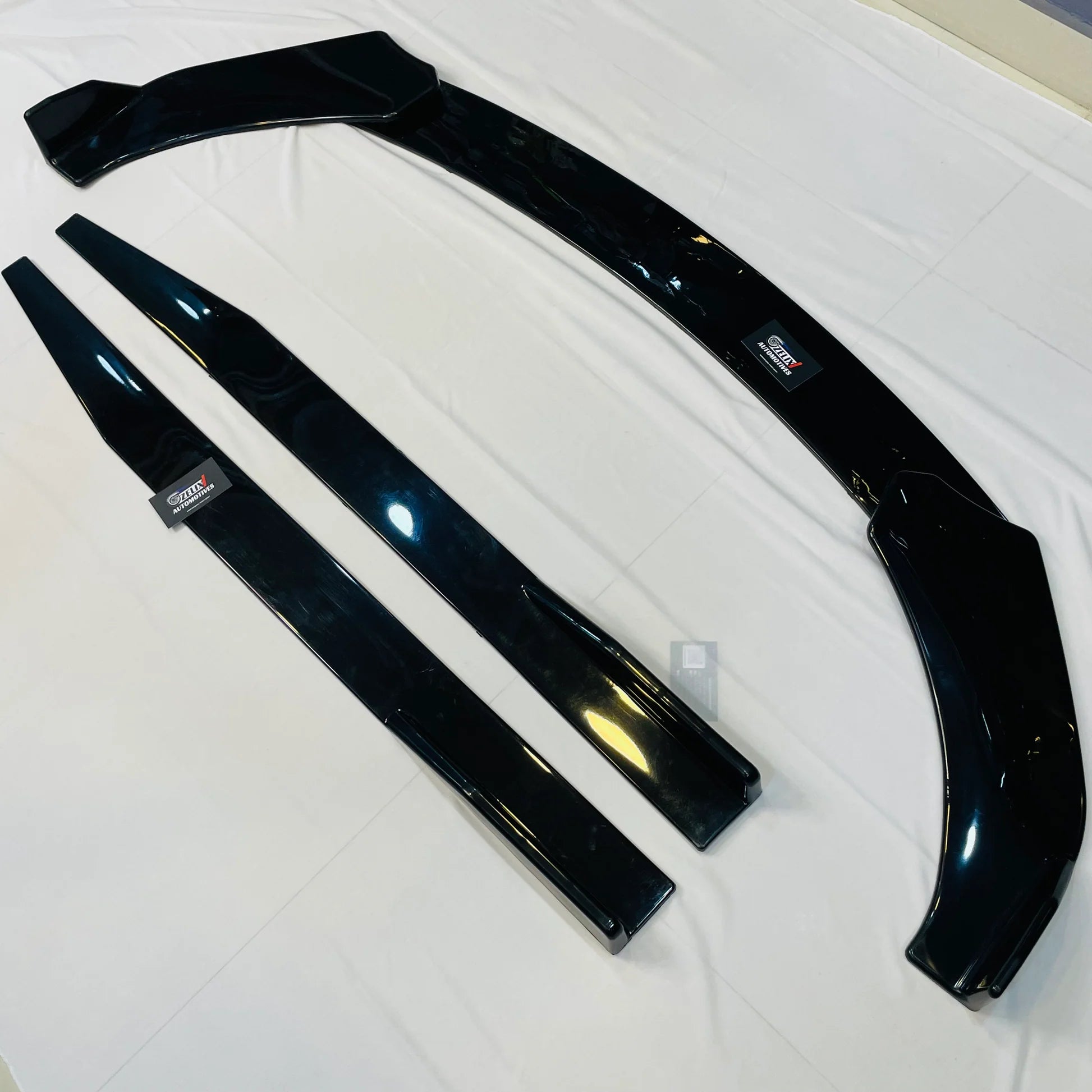 Universal 5 Pc Front Splitters And Side Skirts | Gloss Black | Aftermarket
