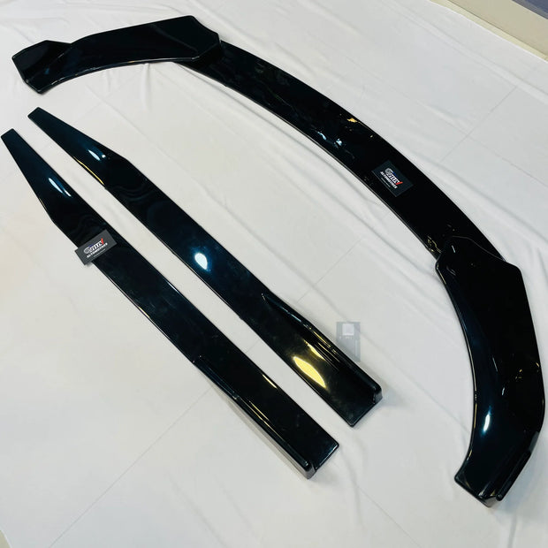 Universal 5 Pc Front Splitters And Side Skirts | Gloss Black | Aftermarket