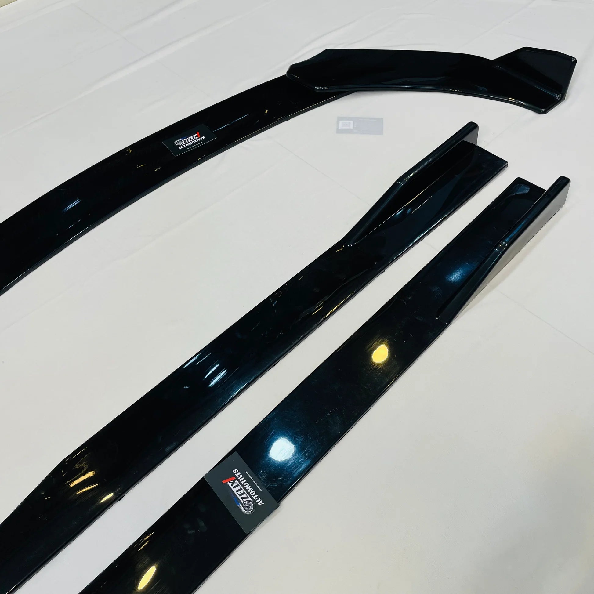 Universal 5 Pc Front Splitters And Side Skirts | Gloss Black | Aftermarket