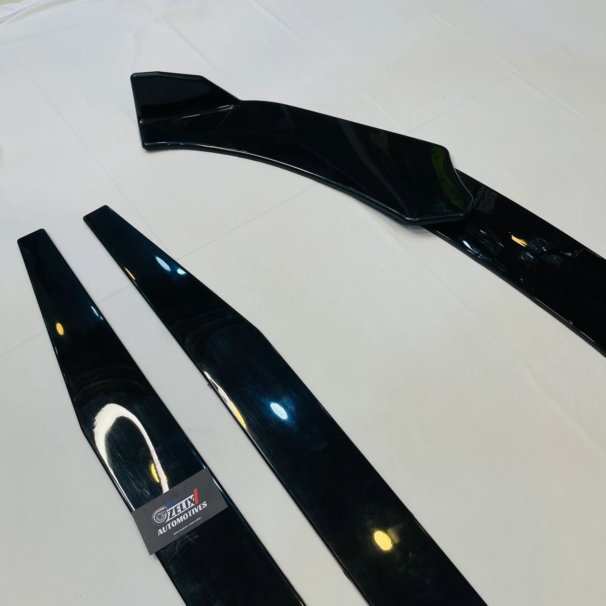 Universal 5 Pc Front Splitters And Side Skirts | Gloss Black | Aftermarket