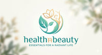 Logo of 'health n beauty' with a floral design on a white background